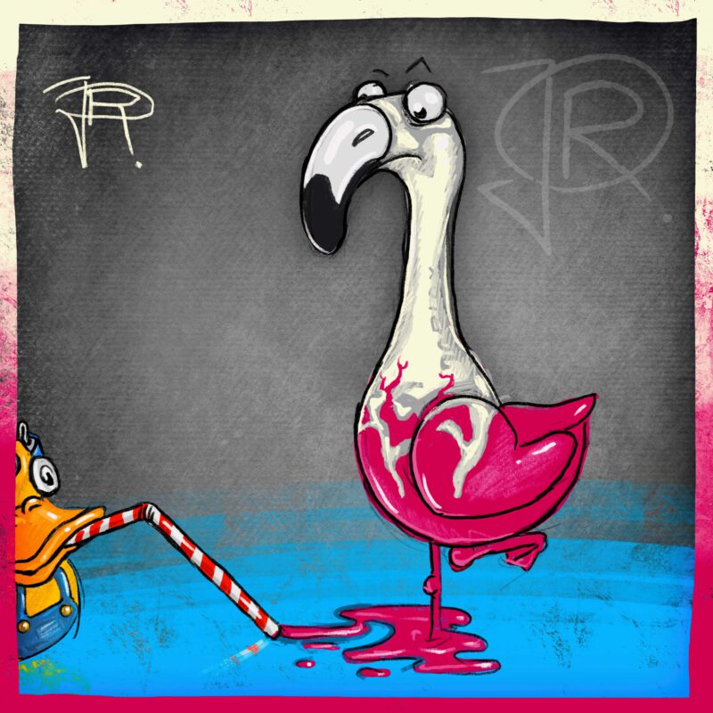 Flamingo juice sucks